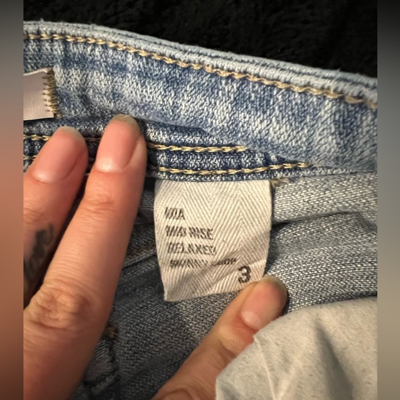Size 3, Eunina light washed mid rise jeans. - Picture 2 of 5